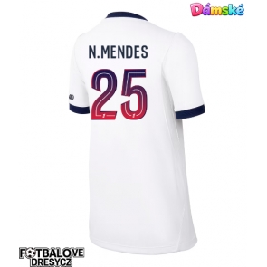 Paris Saint-Germain Nuno Mendes #25 Dámské Venkovní Dres 2026-27 Krátký Rukáv